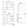 Hanah Home RE4-SA Armario Multiusos Roble y Antracita